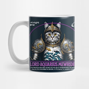 Aquarius Cat Knight - Celestial Zodiac Warrior Mug